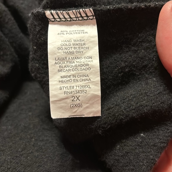 Hooded sweatshirt by ambiance - maroon, white and black color blocks size 2x - Picture 4 of 4